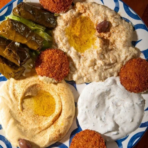 Athena's Sampler - A generous sampling of our best Mediterranean appetizers