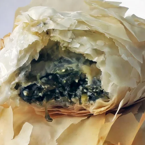 Spinach Pies - Flaky phyllo pastry filled with seasoned spinach and feta cheese